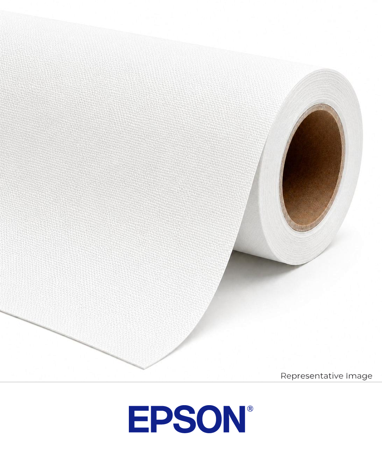 Roll of matte white canvas