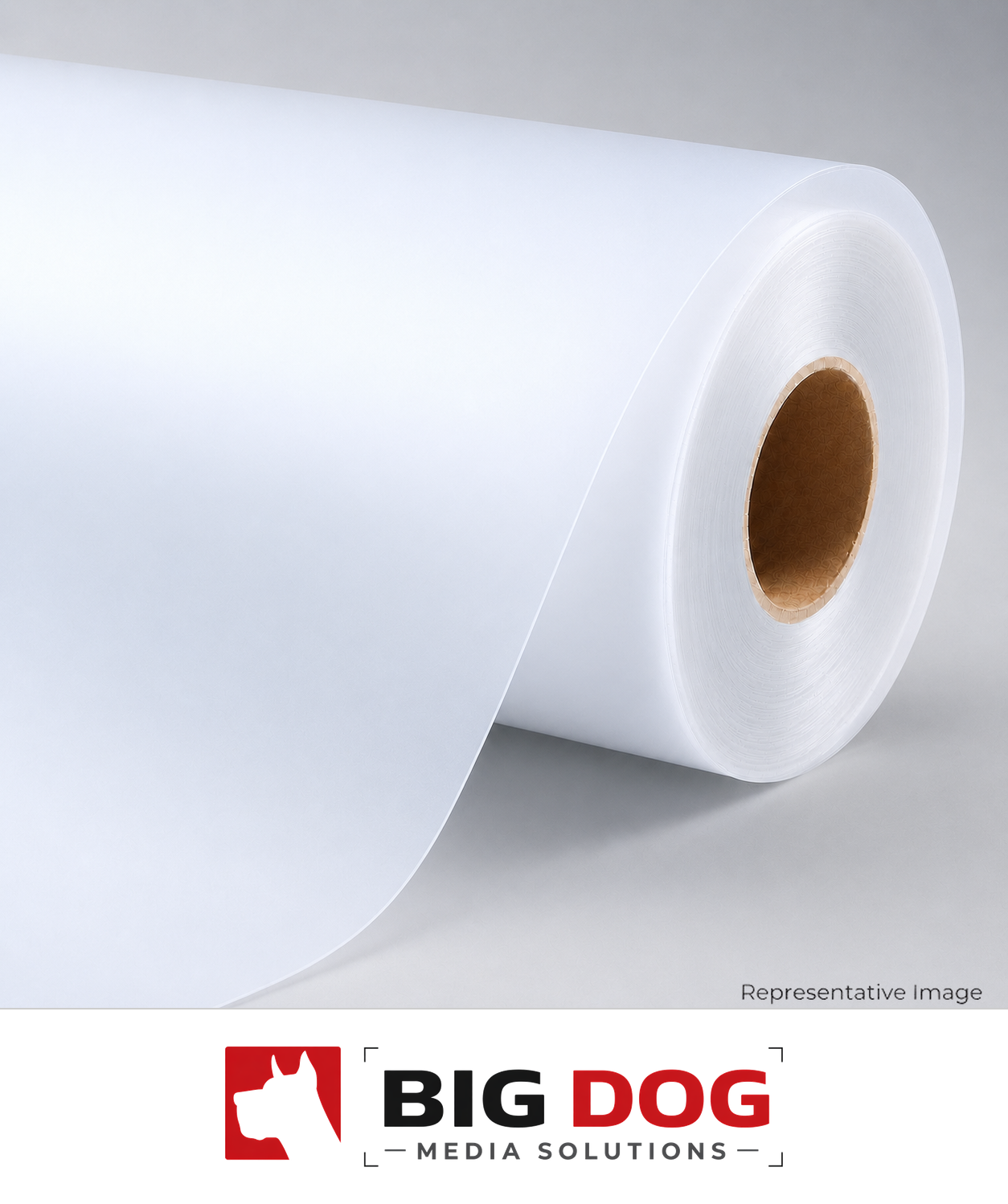 Roll of matte translucent backlit film