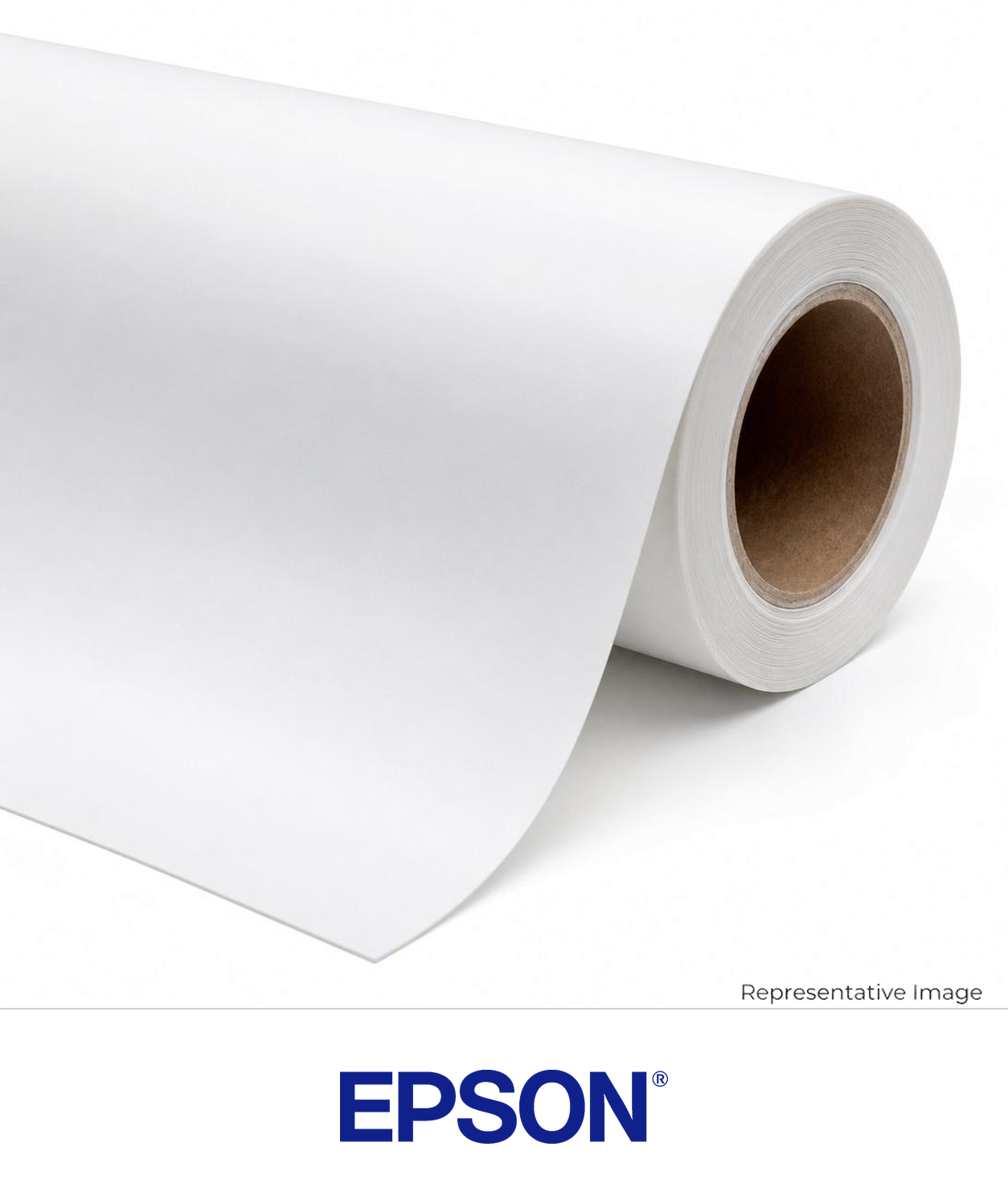 Roll of smooth matte white paper