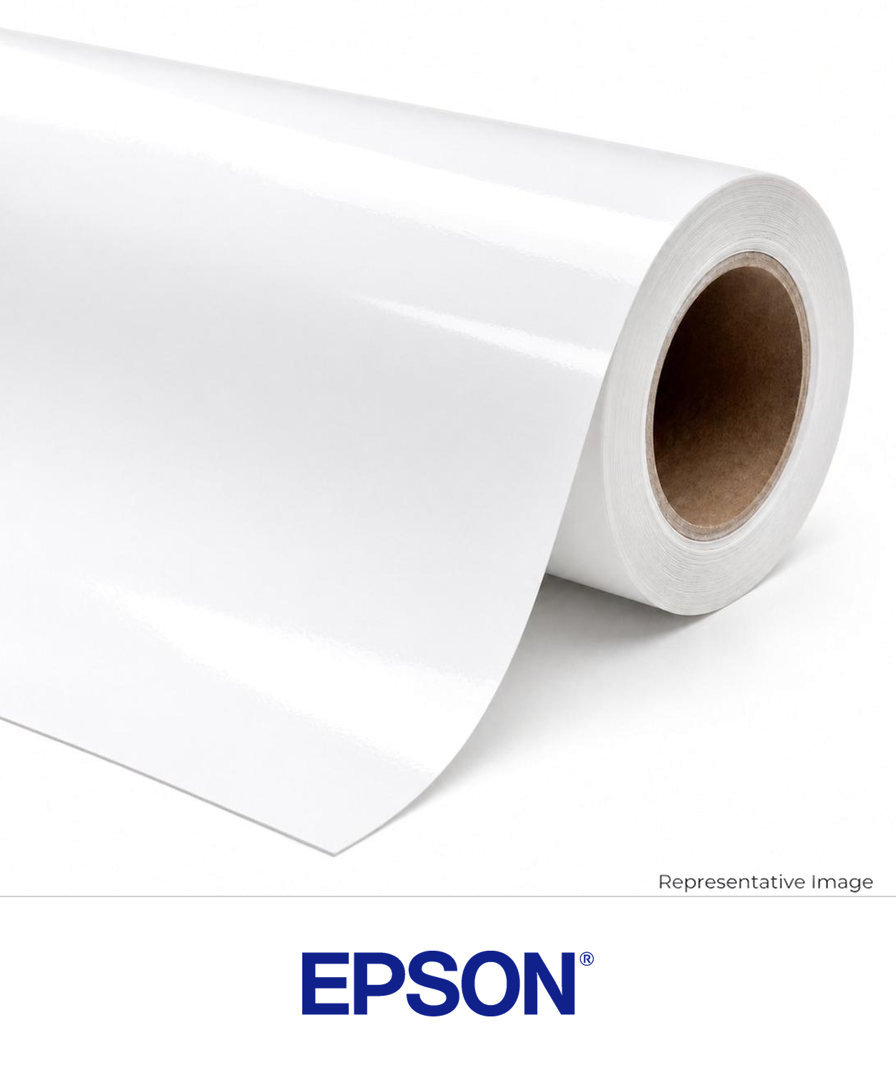 Roll of gloss white photo paper