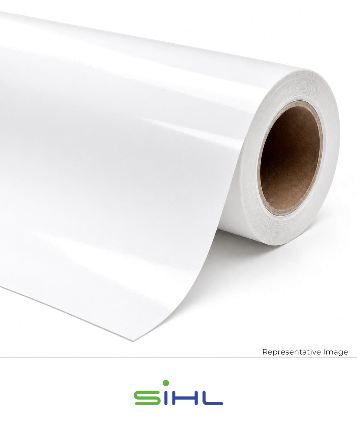 Roll of gloss white photo paper