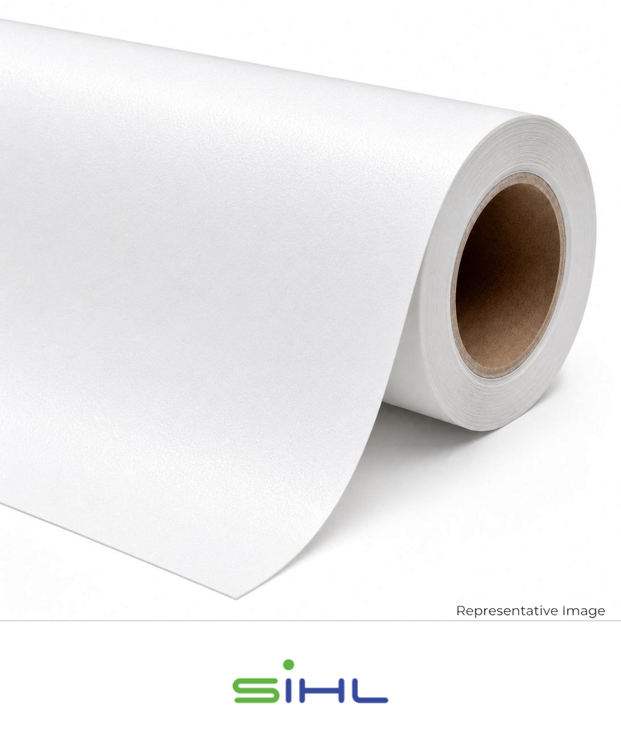 Roll of satin white photo paper
