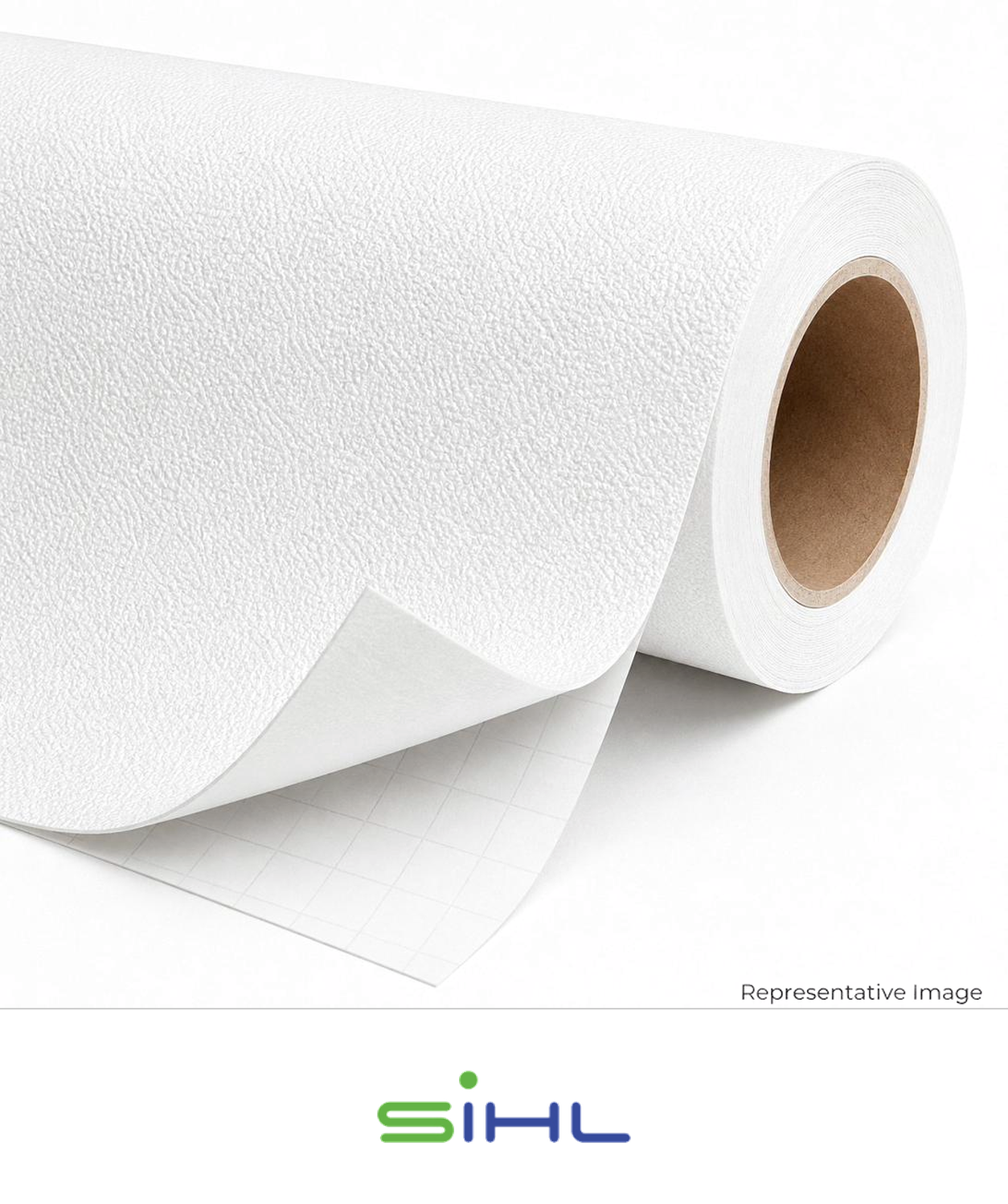 Roll of textured white adhesive-backed wall vinyl