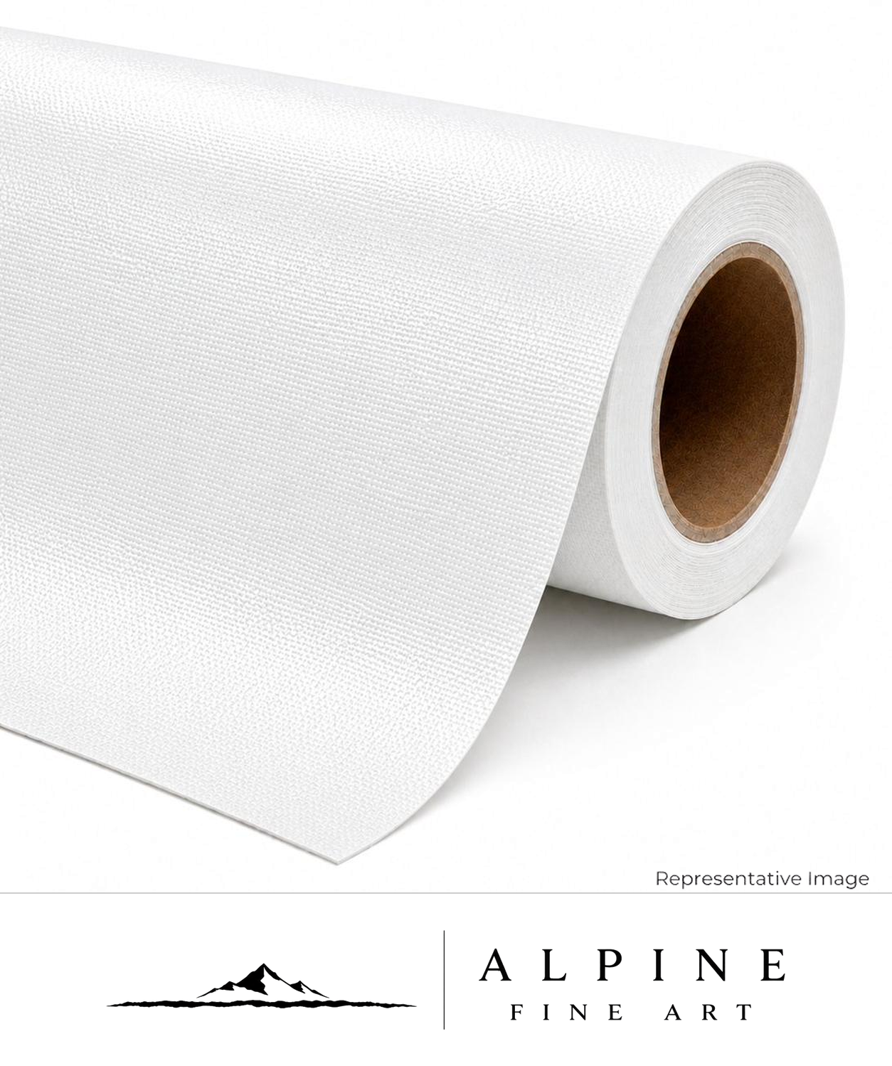 Roll of gloss metallic white canvas