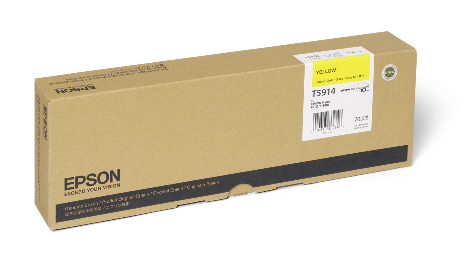 Epson UltraChrome K3 Yellow Ink Cartridge — Stylus Pro 11880