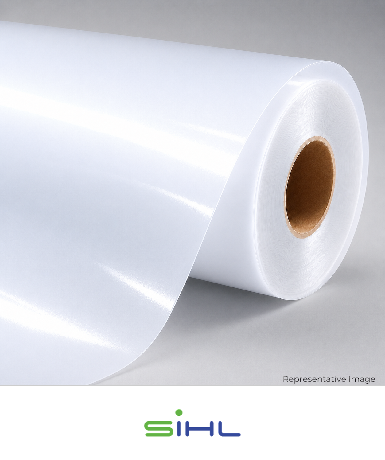 Roll of gloss translucent backlit film