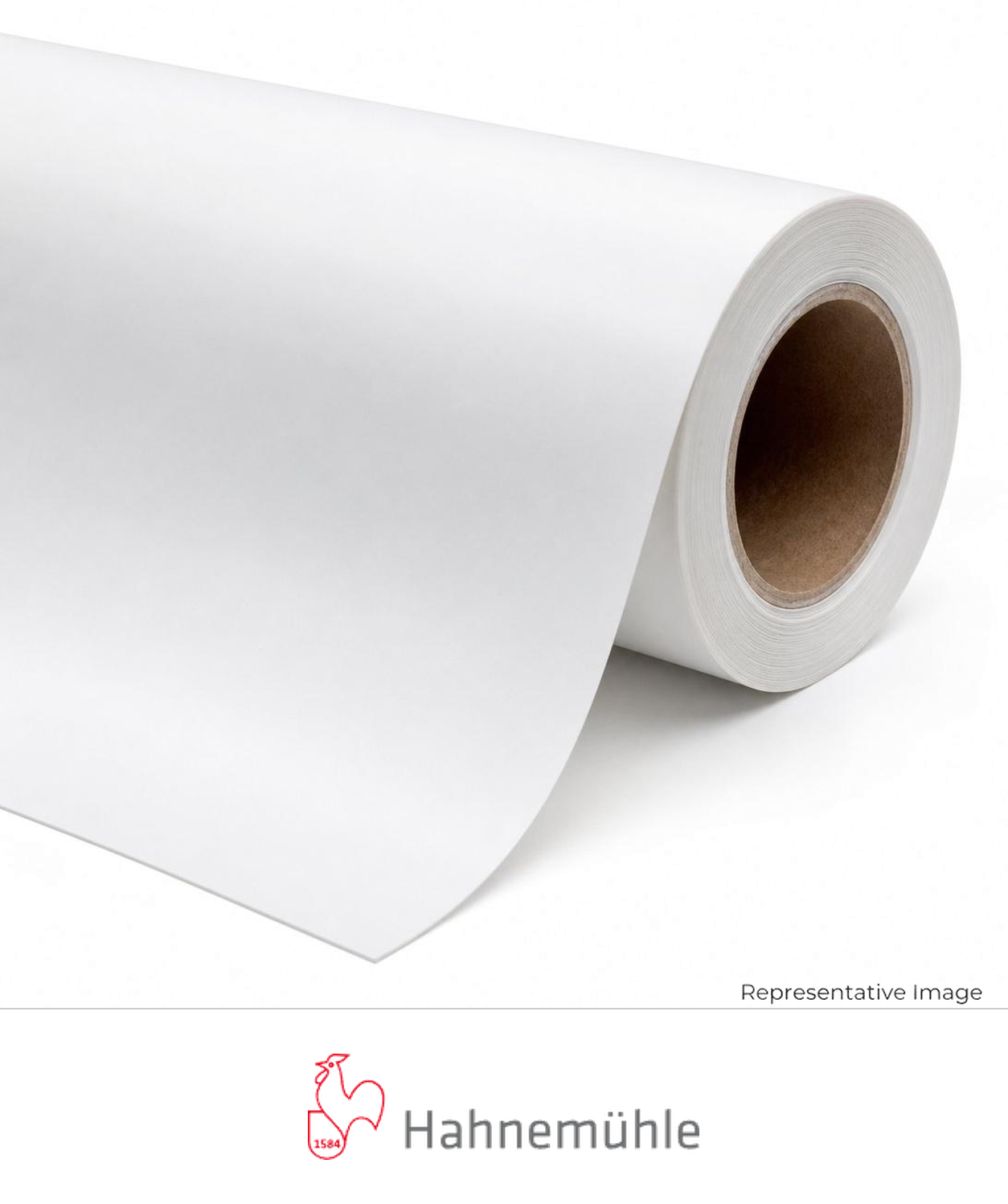 Roll of smooth matte white paper