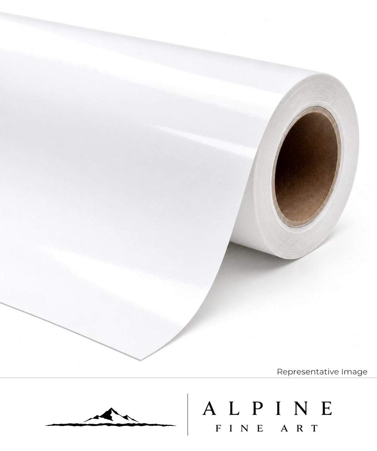 Roll of gloss white photo paper